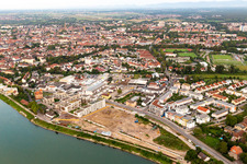 Oblique view of Residential project on the banks of the Rhine in Speyer: Old Brickworks / Franz-Kirmeier-Straße in Speyer in the state Rhineland-Palatinate, Germany