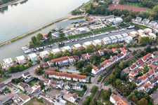 Aerial photograpy of Marina in Speyer in the state Rhineland-Palatinate, Germany