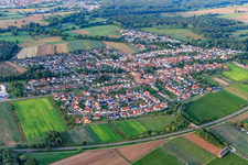 Aerial view of View from the north in Hanhofen in the state Rhineland-Palatinate, Germany