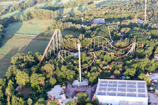 Holiday Park in Haßloch in the state Rhineland-Palatinate, Germany viewn from the air