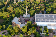 Drone recording of Holiday Park in Haßloch in the state Rhineland-Palatinate, Germany