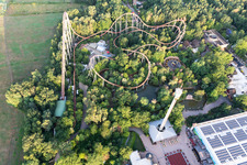 Holiday Park in Haßloch in the state Rhineland-Palatinate, Germany seen from a drone
