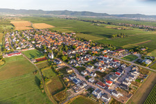 Aerial view of New development area Karl-Litty-Straße from the east in Altdorf in the state Rhineland-Palatinate, Germany