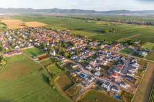 Aerial photograpy of New development area Karl-Litty-Straße from the east in Altdorf in the state Rhineland-Palatinate, Germany