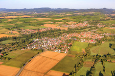 From the northeast in the district Billigheim in Billigheim-Ingenheim in the state Rhineland-Palatinate, Germany
