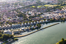 Marina in Speyer in the state Rhineland-Palatinate, Germany from above