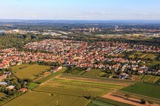 From the north in Lingenfeld in the state Rhineland-Palatinate, Germany