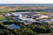 Offenbach an der Queich in the state Rhineland-Palatinate, Germany from above