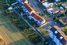 Aerial photograpy of Birch Avenue in Offenbach an der Queich in the state Rhineland-Palatinate, Germany