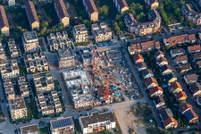 Homerun, former Turley US Barracks in the district Neckarstadt-Ost in Mannheim in the state Baden-Wuerttemberg, Germany from above
