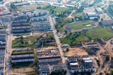 Aerial view of Benjamin Franklin Village in the district Käfertal in Mannheim in the state Baden-Wuerttemberg, Germany