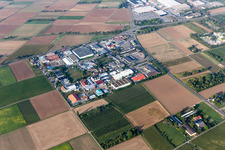 Commercial area in Edingen-Neckarhausen in the state Baden-Wuerttemberg, Germany
