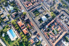Spa and swimming pools at the swimming pool of the leisure facility Thermalbad Heidelberg in the district Bergheim-Ost in Heidelberg in the state Baden-Wurttemberg, Germany