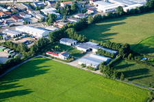 In the Rötzwiesen, farm of the Kerth family in the district Minderslachen in Kandel in the state Rhineland-Palatinate, Germany out of the air