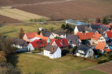 Bird's eye view of Niederlauterbach in the state Bas-Rhin, France