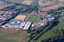 Aerial view of SV Altlußheim in Altlußheim in the state Baden-Wuerttemberg, Germany
