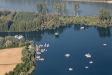 Marina on the island of Corsica in the district Oberhausen in Oberhausen-Rheinhausen in the state Baden-Wuerttemberg, Germany