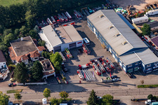 Aerial photograpy of Aerial ladder workshop Beitel & Stier GmbH in Barthelsmühlring in the Horst industrial estate in the district Minderslachen in Kandel in the state Rhineland-Palatinate, Germany