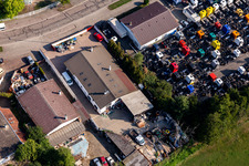Aerial photograpy of Barthelsmühlring in the Horst industrial estate in the district Minderslachen in Kandel in the state Rhineland-Palatinate, Germany