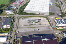 Parking lot of the former disco A65 in the Horst industrial estate in the district Minderslachen in Kandel in the state Rhineland-Palatinate, Germany