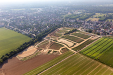 Aerial view of New development area K2 development in Kandel in the state Rhineland-Palatinate, Germany