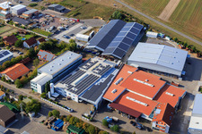 Bird's eye view of Im Gereut industrial estate, HGGS LaserCUT GmbH & Co. KG in Hatzenbühl in the state Rhineland-Palatinate, Germany