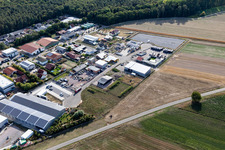 Im Gereut industrial estate from the northeast in Hatzenbühl in the state Rhineland-Palatinate, Germany