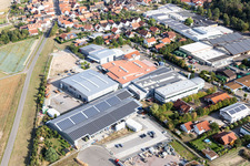Bird's eye view of Im Gereut industrial estate, HGGS LaserCUT GmbH & Co. KG in Hatzenbühl in the state Rhineland-Palatinate, Germany