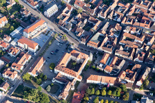 Aerial view of Lock in Bad Bergzabern in the state Rhineland-Palatinate, Germany