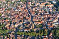 Wissembourg in the state Bas-Rhin, France from the plane