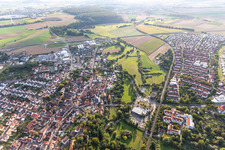 Town View of the streets and houses of the residential areas in Windecken in the state Hesse, Germany