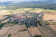 Village - view on the edge of forested areas in Wachenbuchen in the state Hesse, Germany