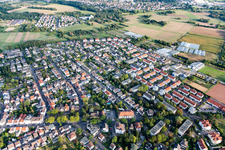 View of the town from the northwest in the district Rumpenheim in Offenbach am Main in the state Hesse, Germany