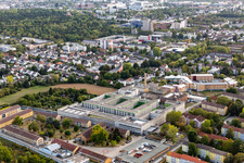 Aerial view of Frankfurt II Prison in the district Preungesheim in Frankfurt am Main in the state Hesse, Germany