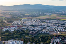 Outskirts residential Friedrich-Dessauer-Strasse - Altenhoeferallee - Johann-Georg-Elser-Strasse - Rudolf-Schwarz-Platz in the district Kalbach- Riedberg in Frankfurt in the state Hesse, Germany