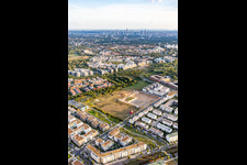 Oblique view of District Kalbach-Riedberg in Frankfurt am Main in the state Hesse, Germany