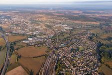 Town View of the streets and houses of the residential areas in Reding in Grand Est, France