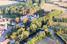 Chateau de Haroué in Haroué in the state Meurthe et Moselle, France seen from above