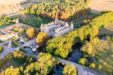 Chateau de Haroué in Haroué in the state Meurthe et Moselle, France from the plane