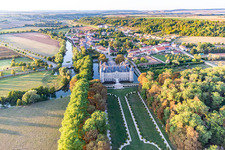 Drone recording of Chateau de Haroué in Haroué in the state Meurthe et Moselle, France
