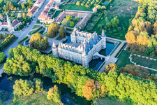 Aerial photograpy of Chateau de Haroué in Haroué in the state Meurthe et Moselle, France