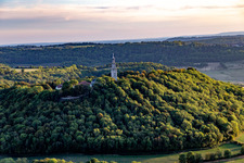 Aerial photograpy of Basilica of Sion in Saxon-Sion in the state Meurthe et Moselle, France