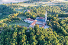 Basilica of Sion in Saxon-Sion in the state Meurthe et Moselle, France from above