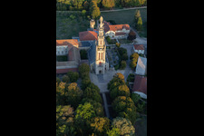 Bird's eye view of Basilica of Sion in Saxon-Sion in the state Meurthe et Moselle, France
