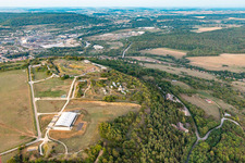 Aerial view of Airport Pont-Saint-Vincent in Pont-Saint-Vincent in the state Meurthe et Moselle, France
