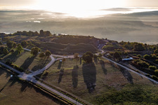 Airport Pont-Saint-Vincent in Pont-Saint-Vincent in the state Meurthe et Moselle, France viewn from the air
