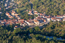 Aerial view of Sexey-aux-Forges in the state Meurthe et Moselle, France