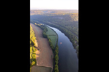 Aerial view of Moselle in Sexey-aux-Forges in the state Meurthe et Moselle, France