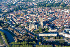 Aerial view of Cathedrale Saint-Etienne de Toul in the district Croix de Metz Croix d'Argent in Toul in the state Meurthe et Moselle, France