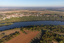 Aerial view of Villey-Saint-Étienne in the state Meurthe et Moselle, France